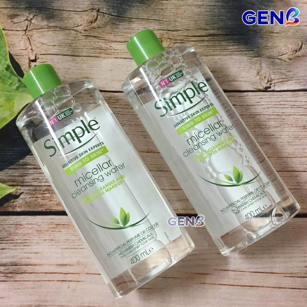 Combo SIMPLE Chăm Sóc Da Tẩy Trang Sữa Rửa Mặt Nước Hoa Hồng Srm Chính Hãng Dưỡng Ẩm Cân Bằng Da Nhạy Cảm Mỹ Phẩm GENB | BigBuy360 - bigbuy360.vn