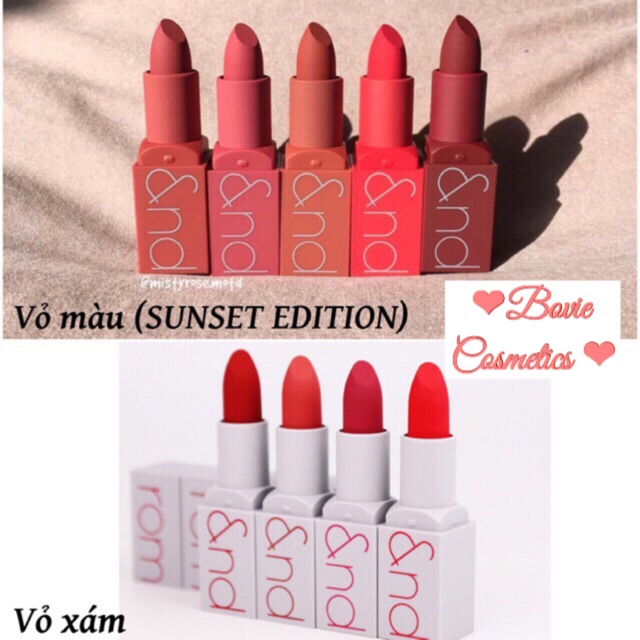 [Shell Beach Nude Collection] Son thỏi Romand New Zero Matte Lipstick 3g