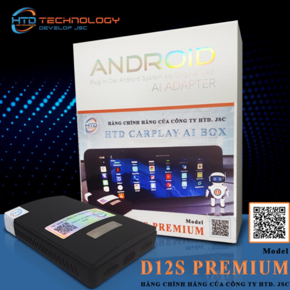 HTD D12s Premium - Android Box Cho ô tô - Ram 4G, Rom 64GB - CPU Snapdragon 8 Core