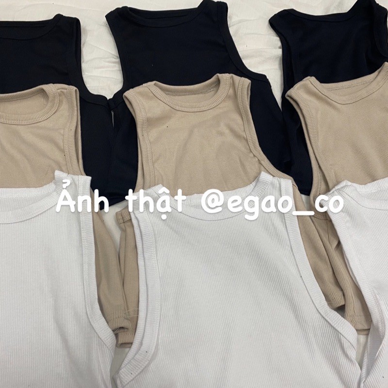 ÁO BA LỖ CROPTOP BASIC CHẤT THUN GÂN XỊN XÒ