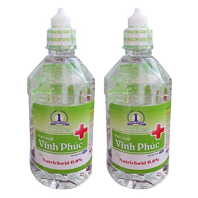 Nước muối sinh lý Vĩnh Phúc chai 500ml/1000ml