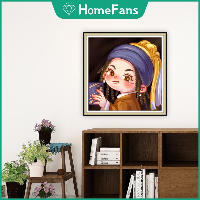 Bộ Tranh Đính Đá 5D Tự Làm 30x30cm / 40x40cm / 50x50cm Hình Tranh Van Gogh Trang Trí Nhà Cửa