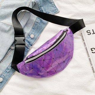 Túi đeo chéo bao tử cho nữ màu laser 3D cá tính TXN142 Sumio