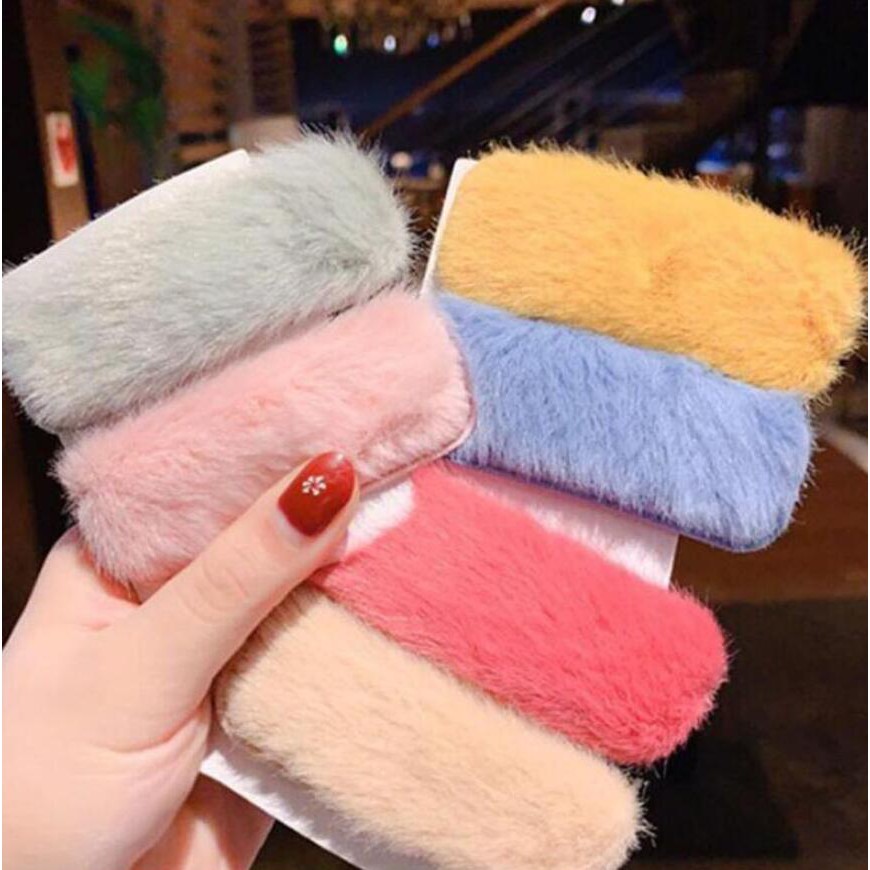 Kẹp Tóc Lông Nhung Dễ Thương Xinh Xắn Dành Cho Bé Gái