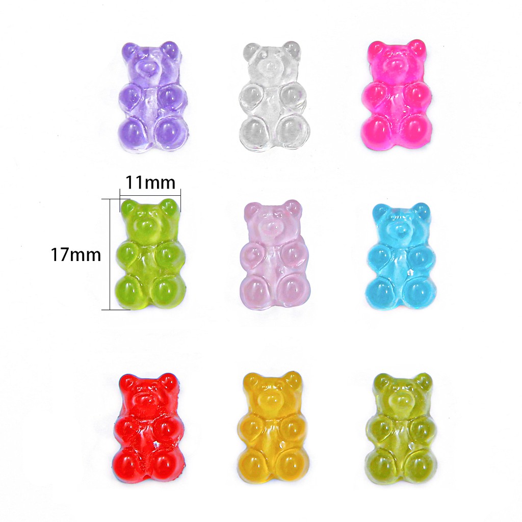 Set 10 Phụ Kiện Làm Trang Sức Hình Kẹo / Gấu Dễ Thương