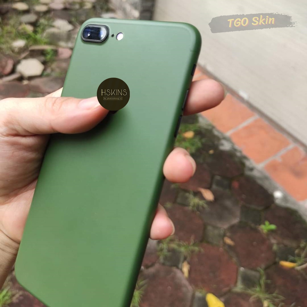 Miếng dán skin Xanh rêu nhám iPhone 14 Pro Max /13 Pro Max / 12 Pro Max / 11 Pro Max / 8 Plus Plus cao cấp