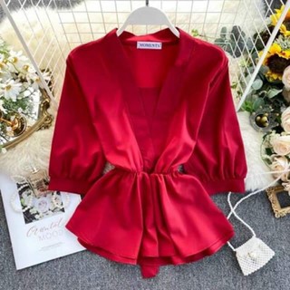 Bigsize ÁO PEPLUM CỘT EO