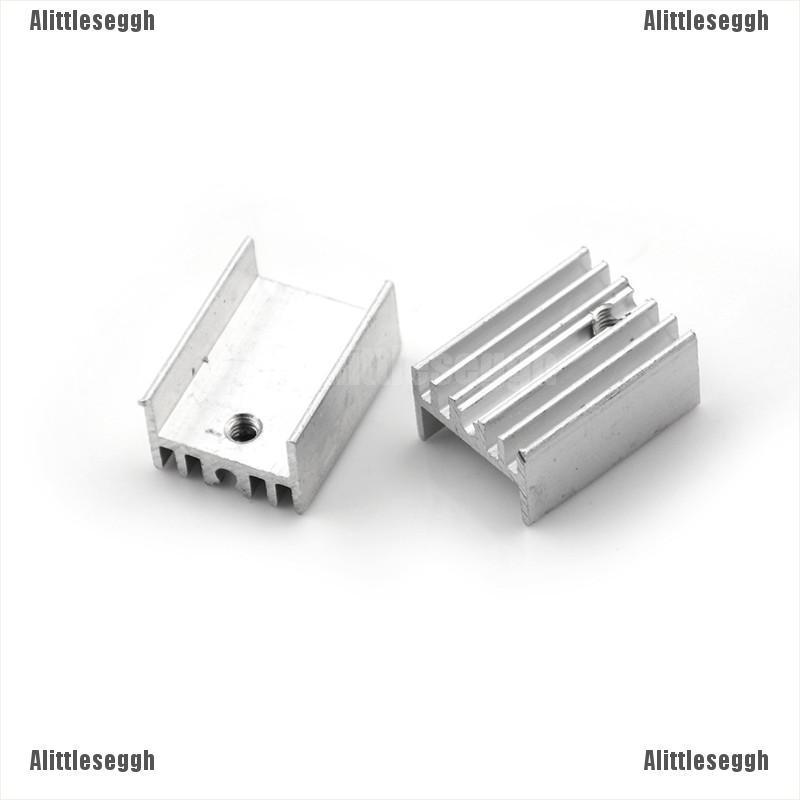 Bộ 10 Miếng Nhôm Tản Nhiệt Cho Bán Dẫn To-220 Transistor 20x15 X 10mm 0