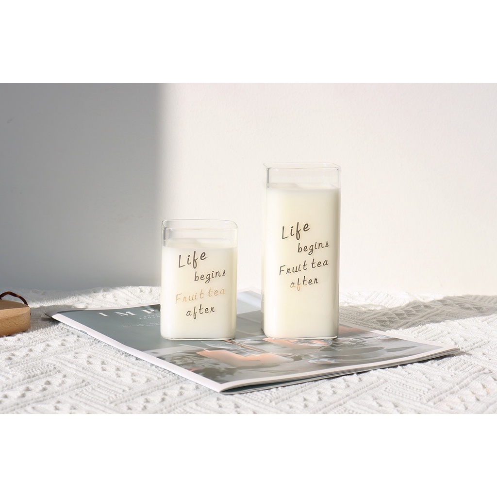 Cốc Thủy Tinh MẠ Chữ Vàng Sang Chảnh Cao Cấp Độc Đáo Ly Uống Nước Decor Trang Trí Minhome