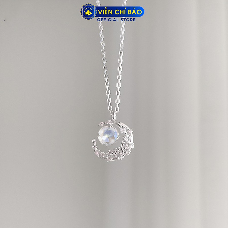 Dây chuyền bạc nữ hình mặt trăng chất liệu bạc 925 thời trang phụ kiện trang sức nữ thương hiệu Viễn Chí Bảo D400413