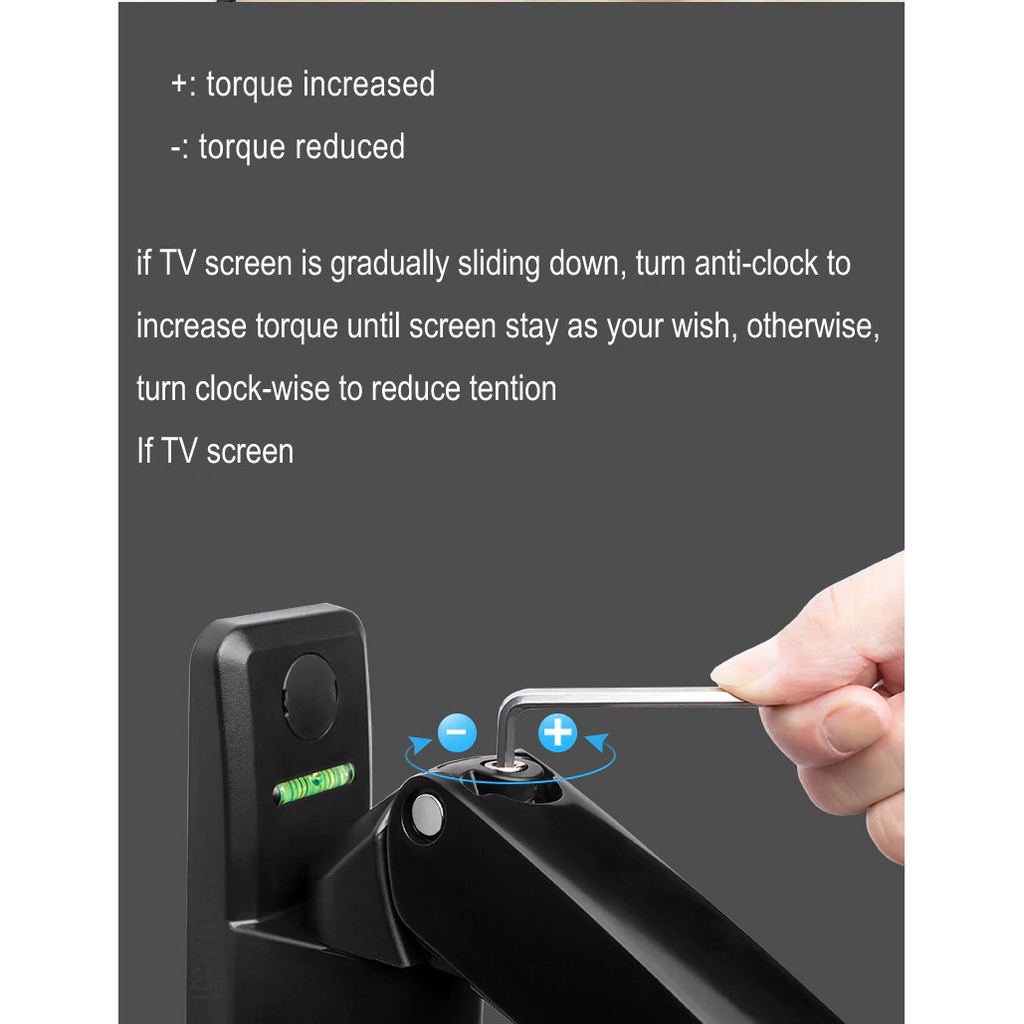 Giá treo tường màn hình máy tính tivi NB F120 xoay 180 độ 17-27 inch