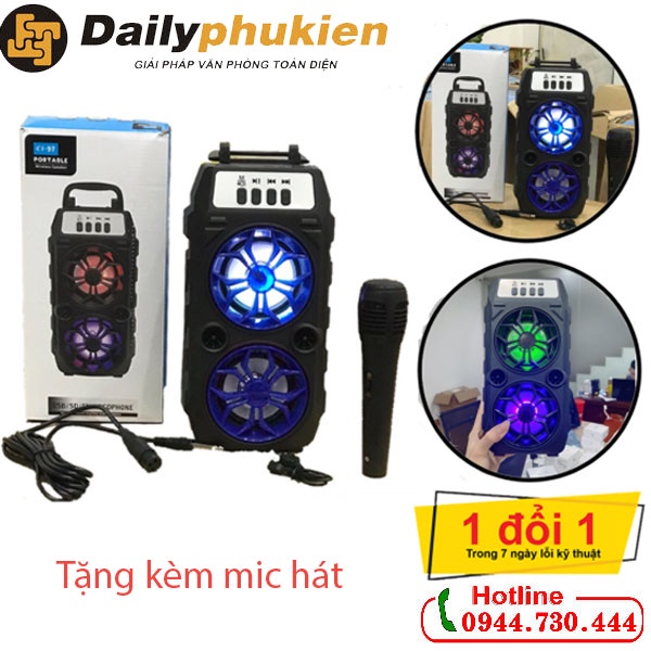 Loa Bluetooth Kèm Micro Hát Karaoke