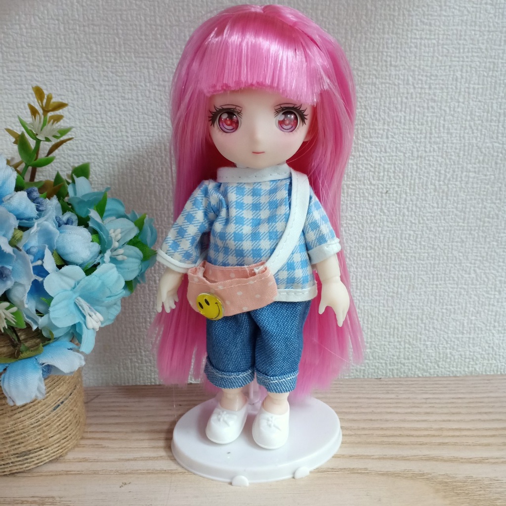 Búp bê Anime mini Mắt truyện tranh cao 16cm kèm đồ ngộ nghĩnh