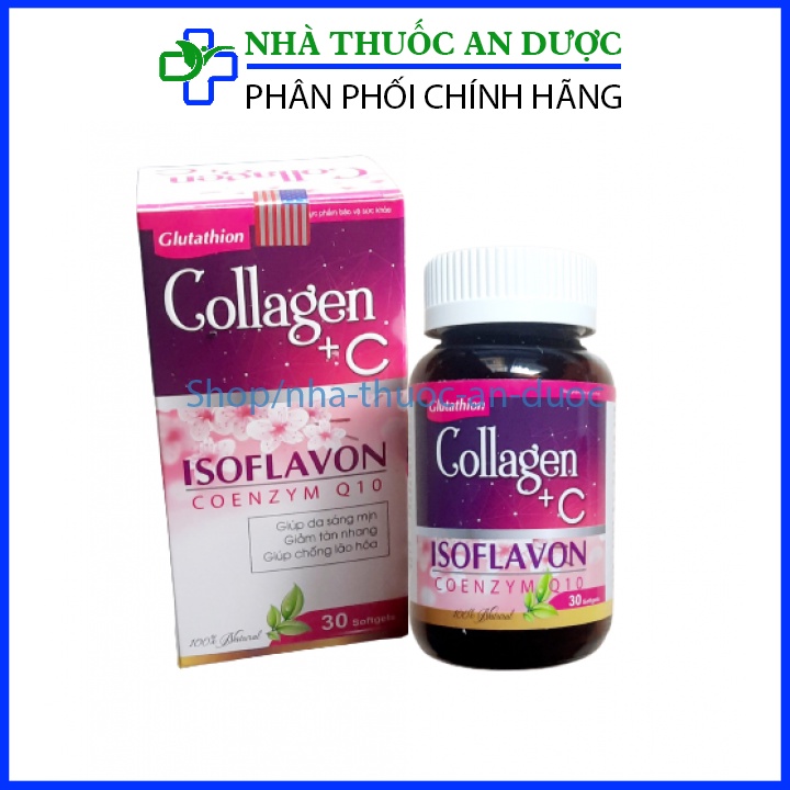 Viên uống đẹp da Collagen Isoflavon Coenzym Q10 tăng nội tiết tố nữ - Hộp 30 viên