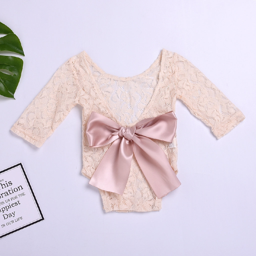 Áo liền quần thời trang bé gái đính nơ hở lưng dễ thương xinh xắn