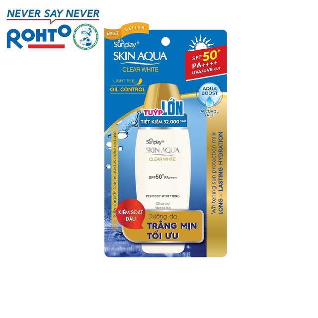  Sữa chống nắng hằng ngày dưỡng trắng cho da dầu Sunplay Skin Aqua Clear White SPF 50 | BigBuy360 - bigbuy360.vn