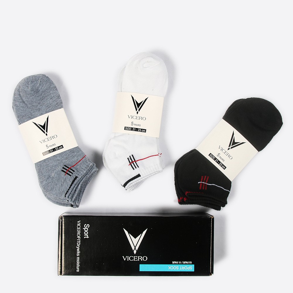𝙎𝙞𝙚̂𝙪 𝙎𝙖𝙡𝙚 COMBO 10 đôi tất VICERO Viền Cổ Kháng Khuẩn khử mùi