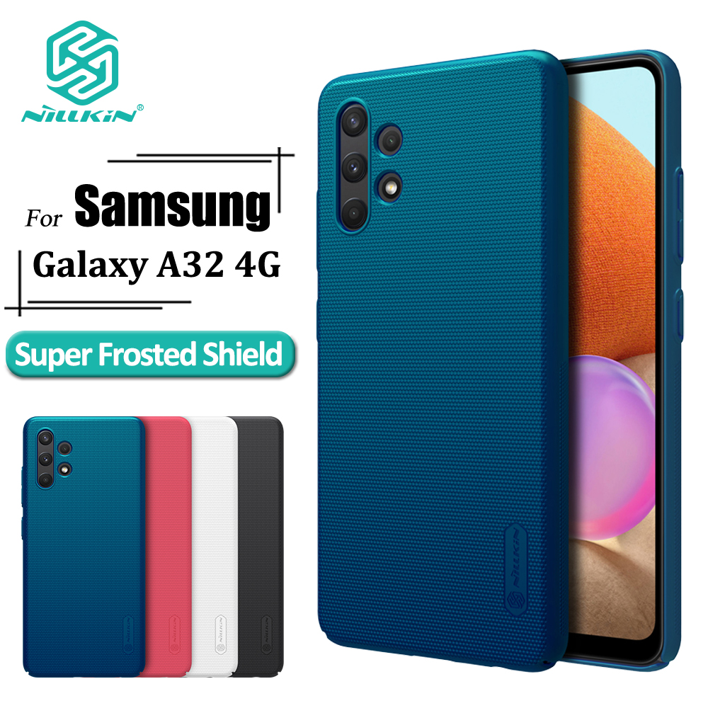 Ốp điện thoại NILLKIN bằng PC cứng siêu nhám chống sốc cho Samsung Galaxy A32 4G