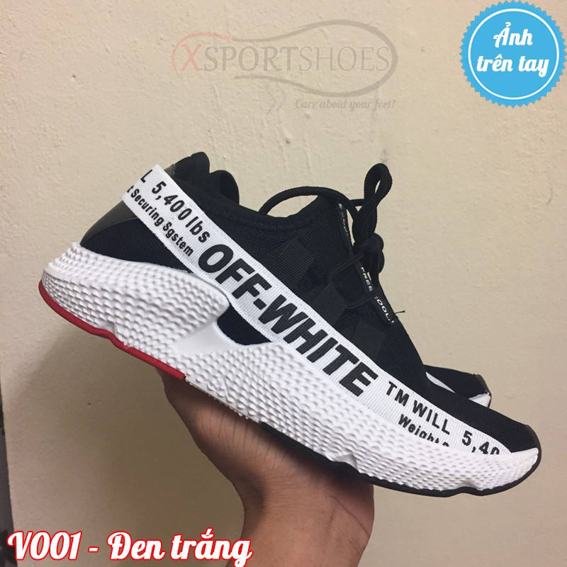 Giày nam OFF WHITE V001 - Giày sneaker nam màu đen trắng, đen đỏ, đen vàng | BigBuy360 - bigbuy360.vn