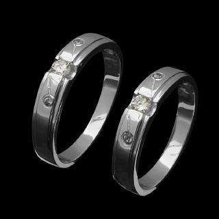 Nhẫn đôi Bạc Hiểu Minh NC010 sao tình yêu (Bạc)
