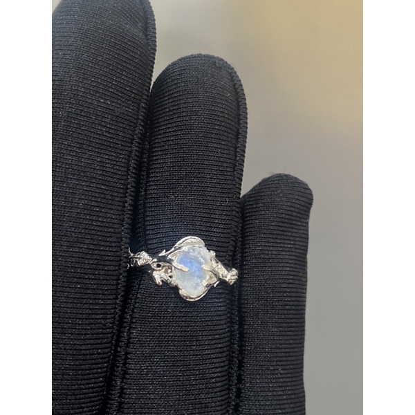 nhẫn bạc 950 đ.á moonstone t.h.ô!