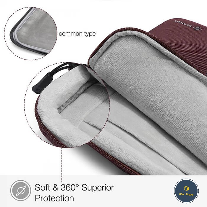 Túi Xách Chống Sốc Laptop/Macbook [ FREESHIP] TÚI XÁCH CHỐNG SỐC TOMTOC BRIEFCASE -SLIVER (T082) | BigBuy360 - bigbuy360.vn