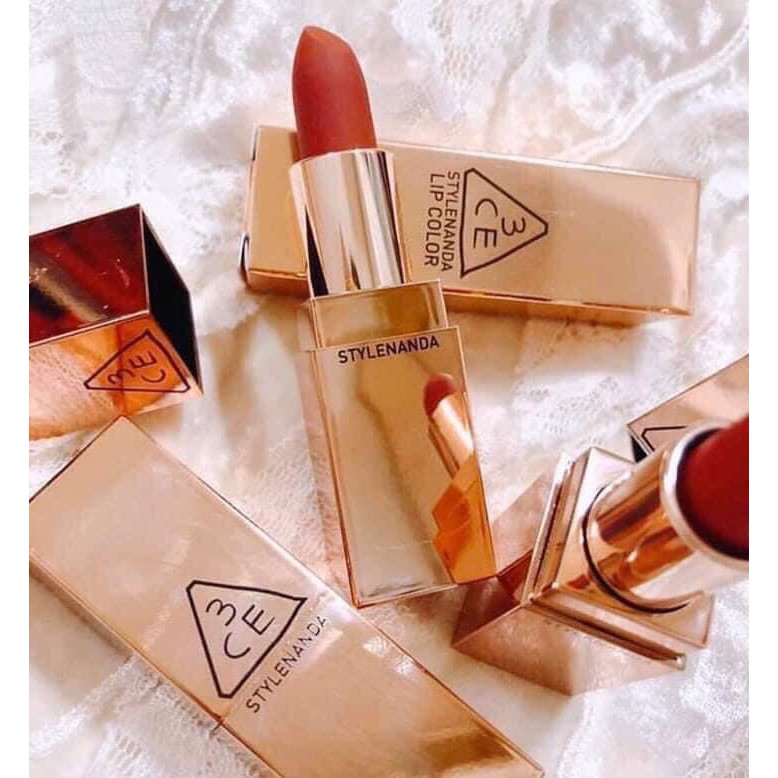 Son thỏi mịn lì 3CE Matte Lip Color x Lily Maymac (vỏ vàng)