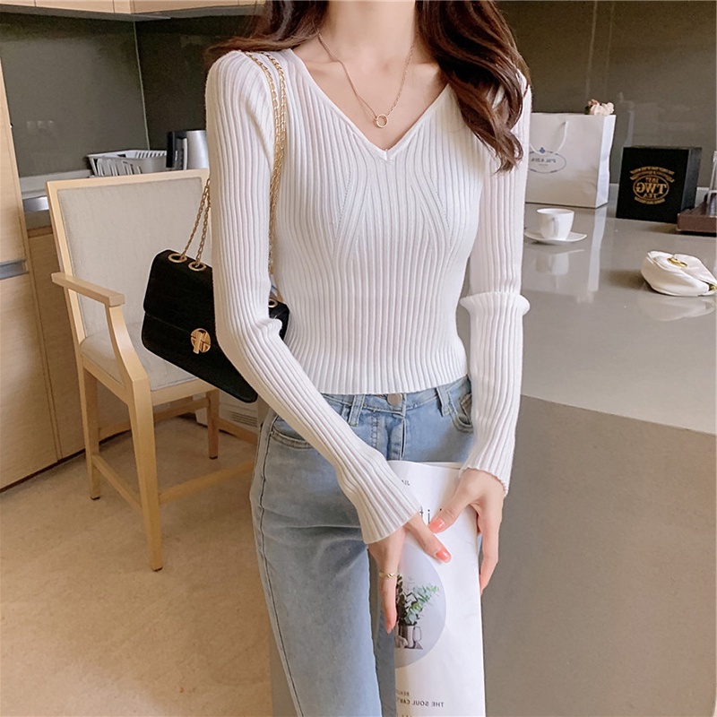 Áo Sweater dệt kim thiết kế mới thoải mái phong cách Hàn Quốc