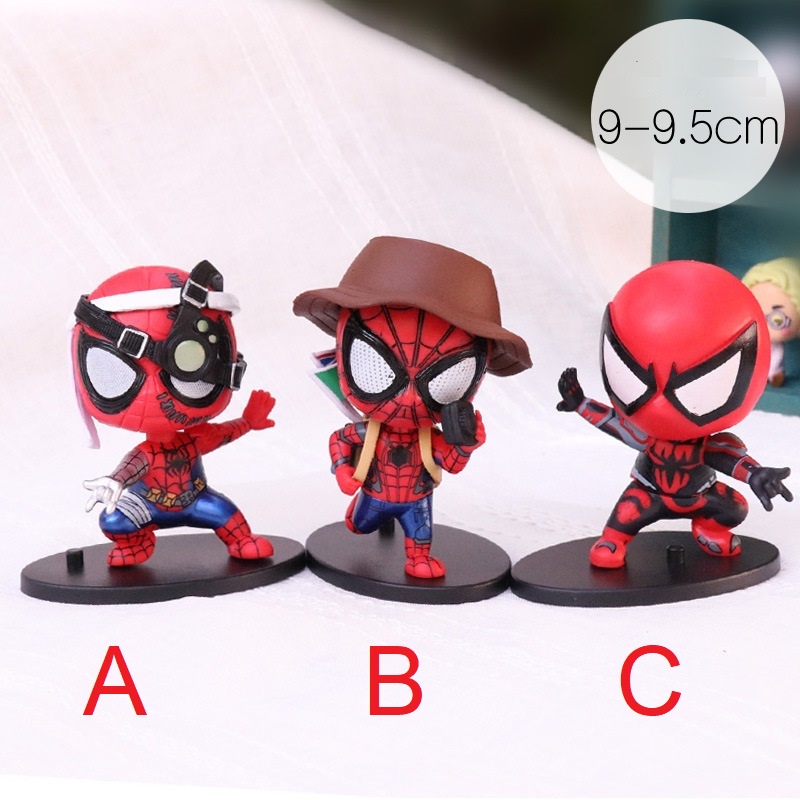 Set mô hình Spiderman Spider man trang trí để bàn case gaming