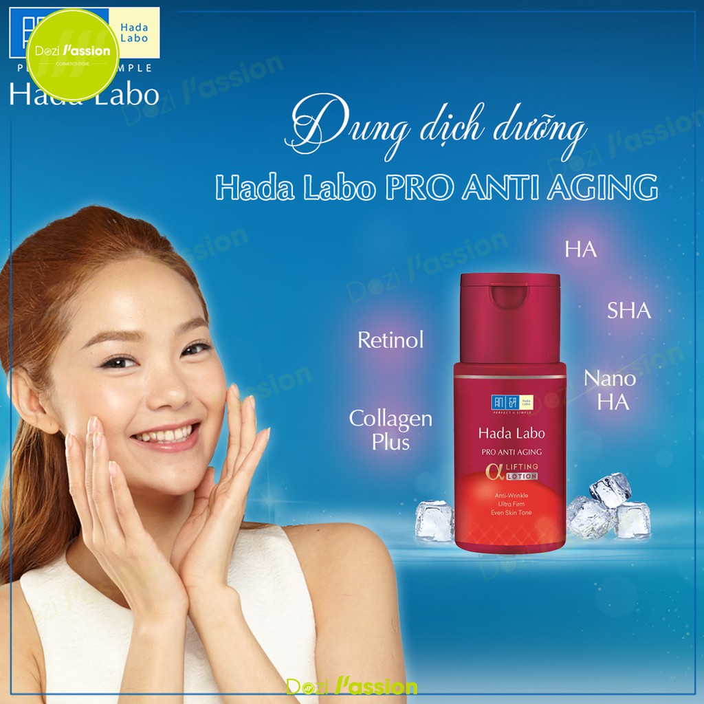Bộ Dưỡng Da Hada Labo Chuyên Biệt Chống Lão Hóa Đỏ - Hada Labo Pro Anti Aging