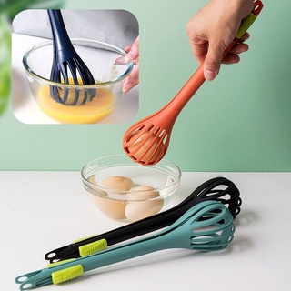 Multi-use hot food tongs for whisking eggs