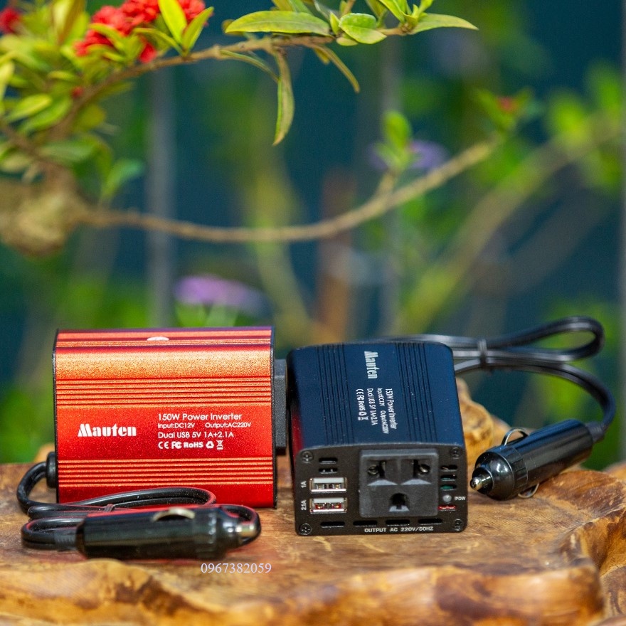 Chuyển đổi kích điện ắc quy 12V lên 220V INVERTER công suất 150W dùng trên xe hơi, tại gia đình (TS39)