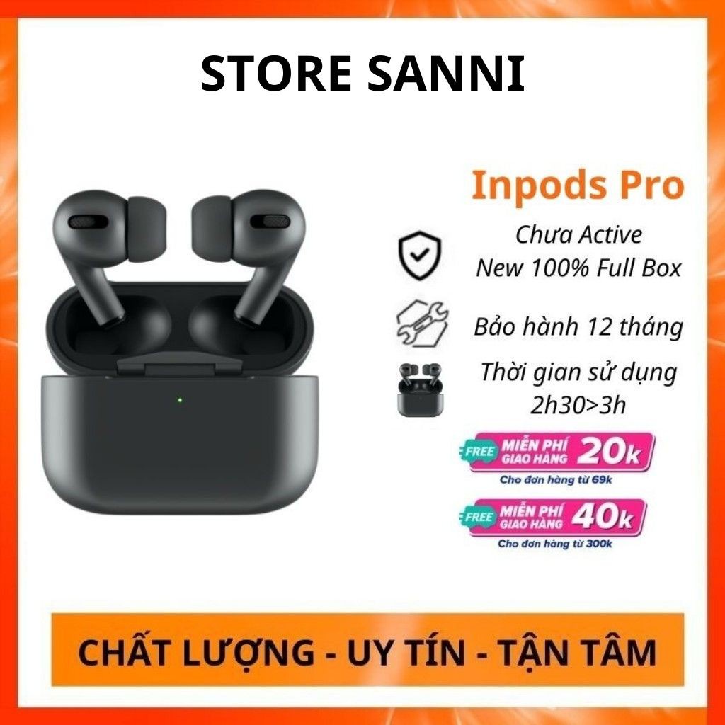 Tai nghe bluetooth ko dây táo i13 inpods pro phù hợp với dòng ĐT Samsung,Oppo,Xiaomi,ip