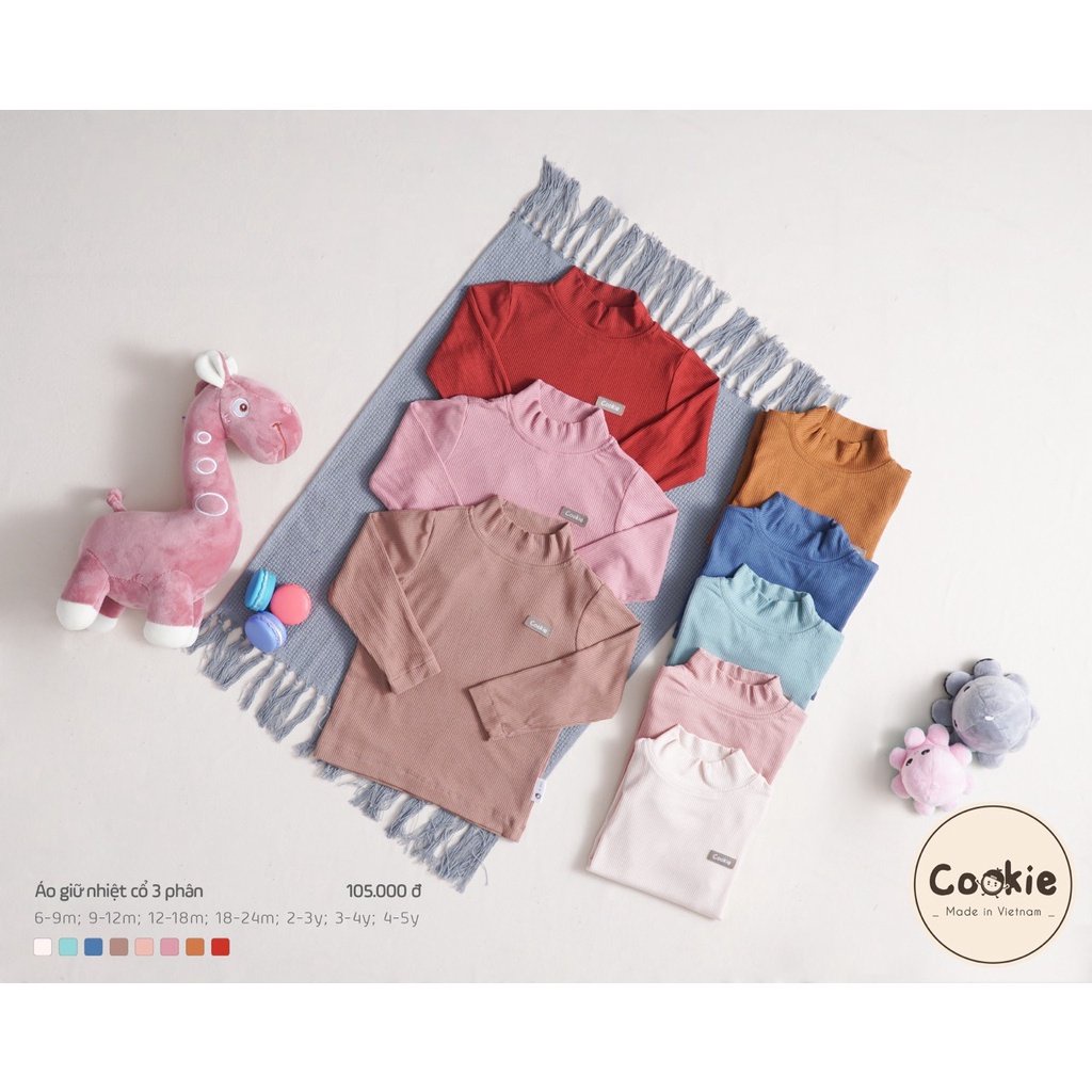 Áo cổ 3cm giữ nhiệt Cookie  2-5 tuổi
