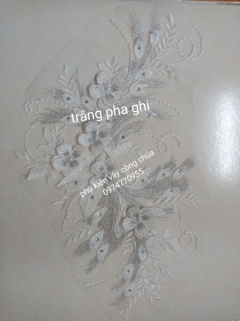 Hoa ren trang trí váy ,áo dài.