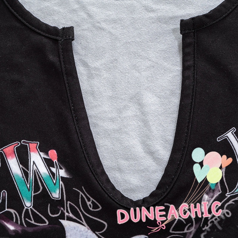 Áo Nhung Tay Lỡ Cổ Chữ V In Họa Tiết Hoa Phong Cách Đường Phố Cho Nữ