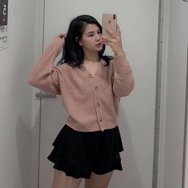 Áo khoác len xù cho nữ