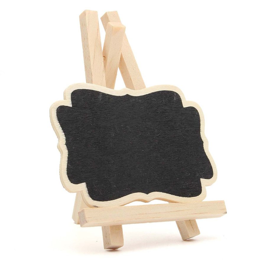 10 cái / bộ Bảng đen bằng gỗ Bảng thông báo đa năng Bảng đen mini