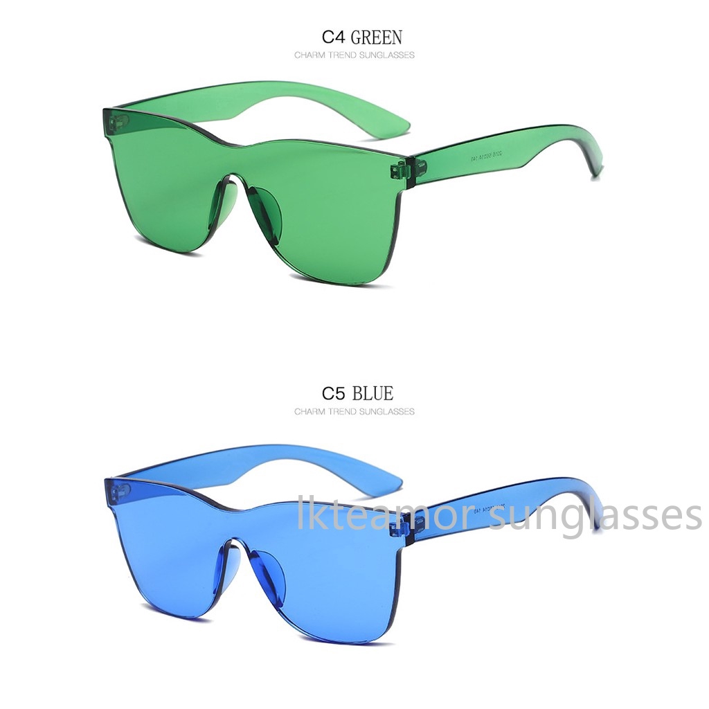 Kính mát vuông màu kẹo ngọt cho nam và nữ