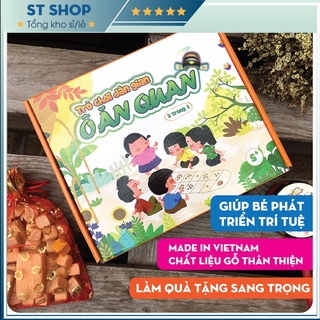 Bộ đồ chơi Ô ăn quan trò chơi dân gian bằng gỗ Đi tìm kho báu  2 mặt chơi dành cho mọi lứa tuổi ST Shophouse