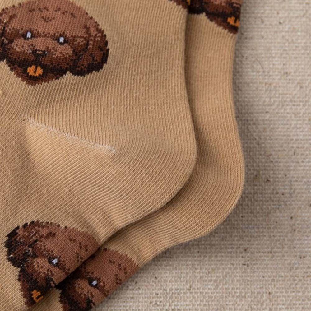 Mocho Vớ Cotton Cổ Vừa Họa Tiết Chó Shiba Inu Phong Cách Harajuku Thời Trang Cho Nữ