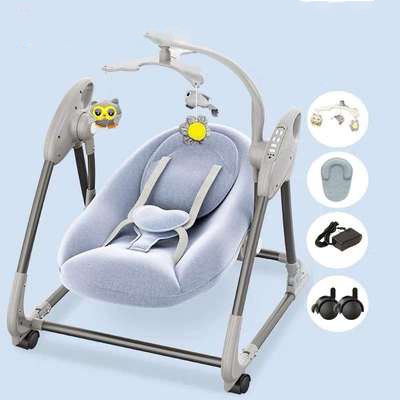 Nôi điện cho bé tự rung cao cấp với tích hợp Nhạc Tự Phát ru bé ngủ ,Nôi cũi điện em bé SMB188