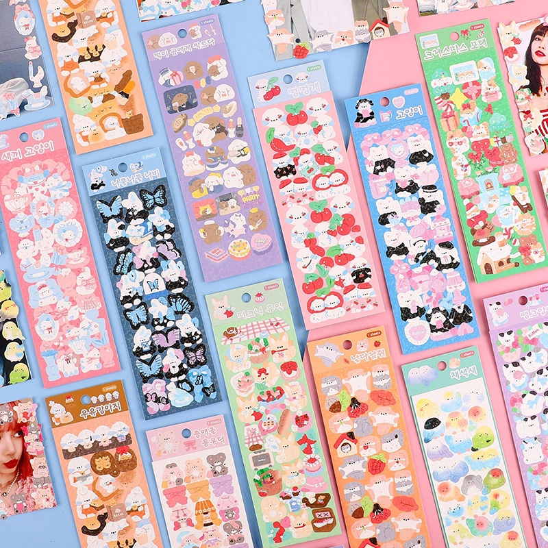 Sticker Dán Trang Trí Hình Động Vật Hoạt Hình Đáng Yêu