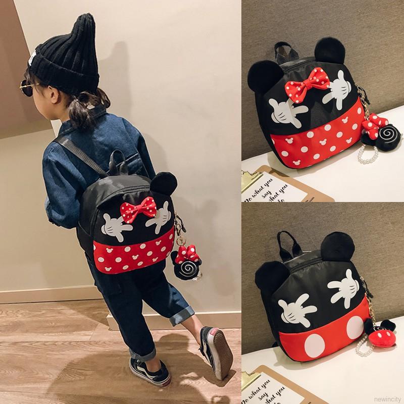 Ba lô đi học in hình chuột Mickey cho bé trai và gái