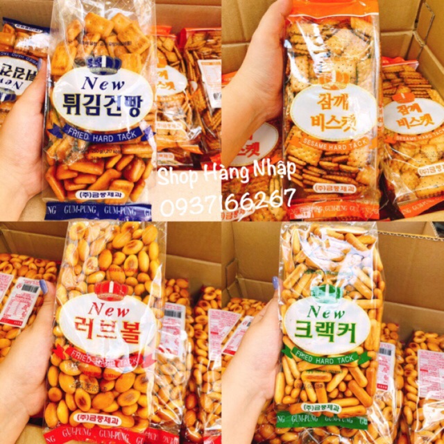 Bánh quy lúa mạch New Cracker Geum Pung 4 vị Hàn Quốc 250g