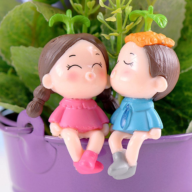 Charm (C101) slime/ Dụng Cụ Charm Trang Trí Mô Hình 1 Cặp Đôi em bé (2.2x4.0 cm)