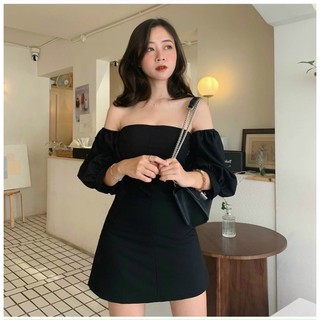 ĐẦM TAY PHỒNG CỔ U (KÈM VIDEO HÌNH THẬT)