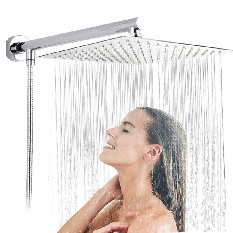 Đầu Vòi Sen Hình Vuông Áp Suất Cao Bằng Thép Không Gỉ
