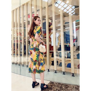 Đầm maxi tơ hoa size M,L,XL giá 190K