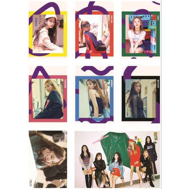 Lomo card ảnh nhóm (G)I-DLE I AM &quot;LATATA&quot; Full 43 ảnh